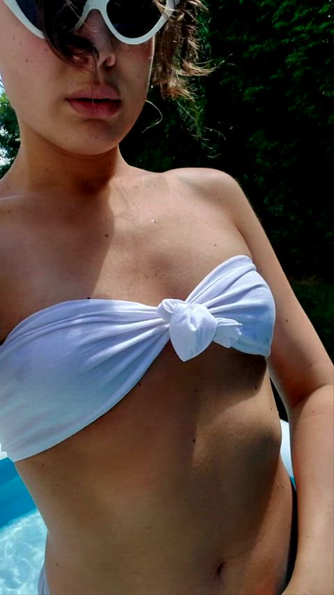 Bulge in a White Bikini