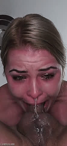 Deep Penetration Deepthroat Gag Reflex Gagging Saliva Sloppy Vertical gif