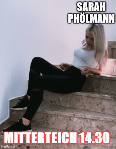 Blonde German White Girl gif