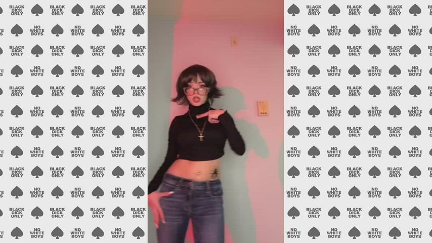 BBC Dancing Interracial Split Screen Porn TikTok gif
