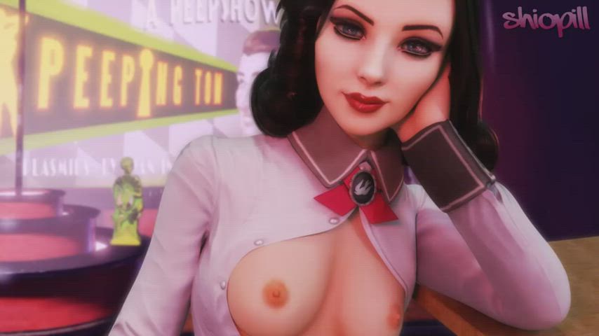 3d animation braless cum on tits small tits gif