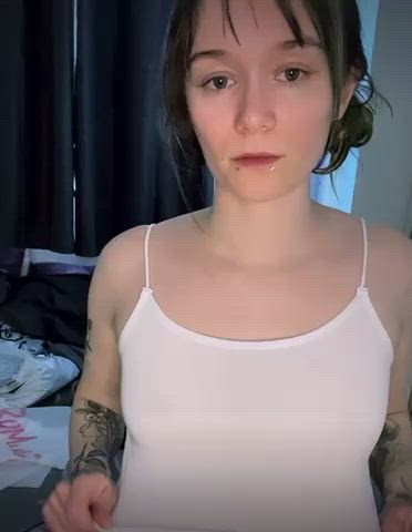 alt brunette college flashing perky tits gif