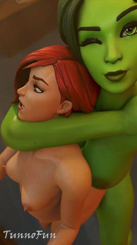 futanari monster girl muscles muscular girl nsfw rough rule34 sfm superheroine gif