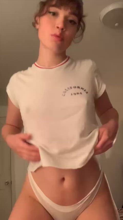 just shot a full video in this shirt :3 my nipples were so perky