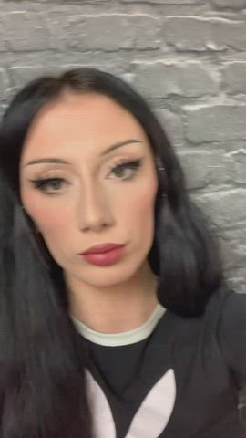 Slurp the precum of the tip of my girl cock pleaseee 🤭 deal ? 🤭😳