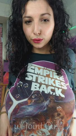 Happy Star Wars Day, hope my tits will make your lightsaber hard (OC)