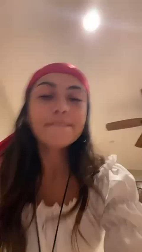 booty brunette costume halloween slutty teen tiktok white girl gif