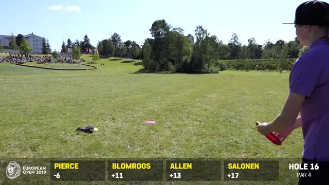 European Open 2019 FPO Lead Card Round 3 Henna Blomroos hole 16 approach