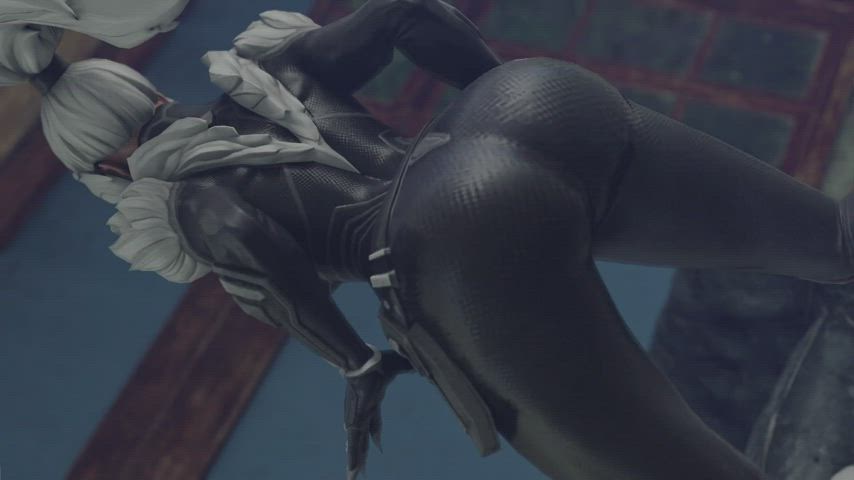 ass big ass booty latex sfm superheroine thick twerking gif