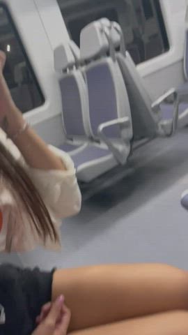 Blowjob in the train