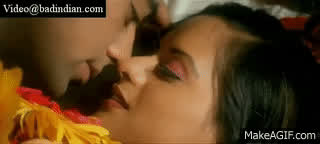 first time kissing lips gif