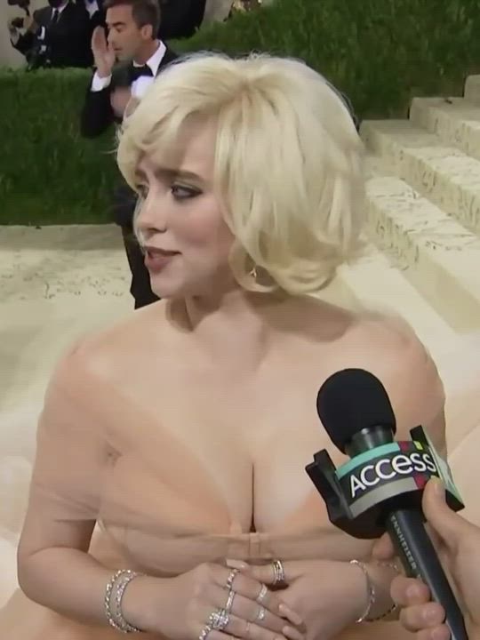 Billie Eilish busting out at the 2021 Met Gala