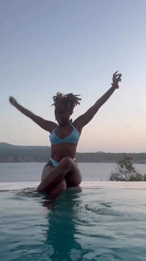 bikini celebrity ebony gif