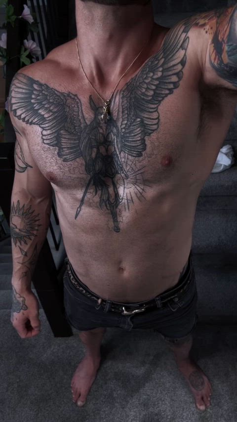 bulge cock worship cut cock daddy dominant fit jock male dom muscles thick cock gif