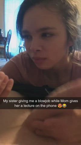 While talking to Mom on the phone