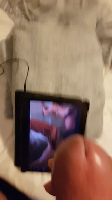 bbc beta cuckold cumshot humiliation interracial jerk off masturbating nsfw pov gif