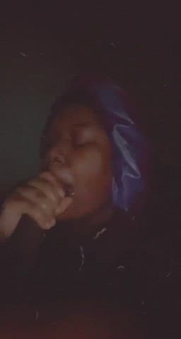 Big Dick Ebony Sucking gif