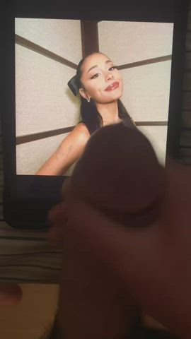ariana grande big dick cumshot tribute gif