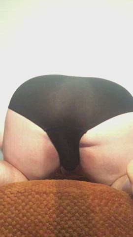 Pulling my underwear down to show my big ass