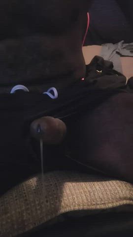ebony edging precum gif
