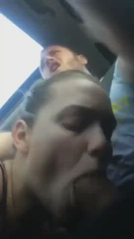 Blowjob Car Sex Cumshot gif