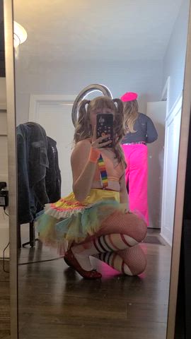 costume pigtails redhead gif