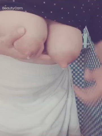amateur asian big nipples big tits chinese huge tits lactating milking shower gif
