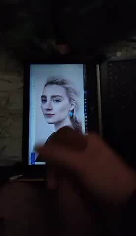 my bud jerkin his big hard cock 2 Saoirse Ronan - and hot cum tribute - If u want