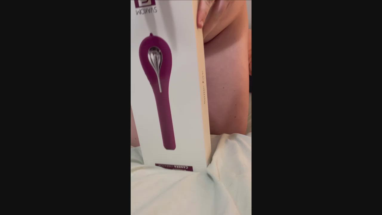 Using a creampie as lube for new toy