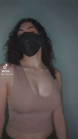 bouncing tits latina tiktok tits gif