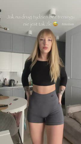 Ass Blonde Camel Toe Fitness Polish gif