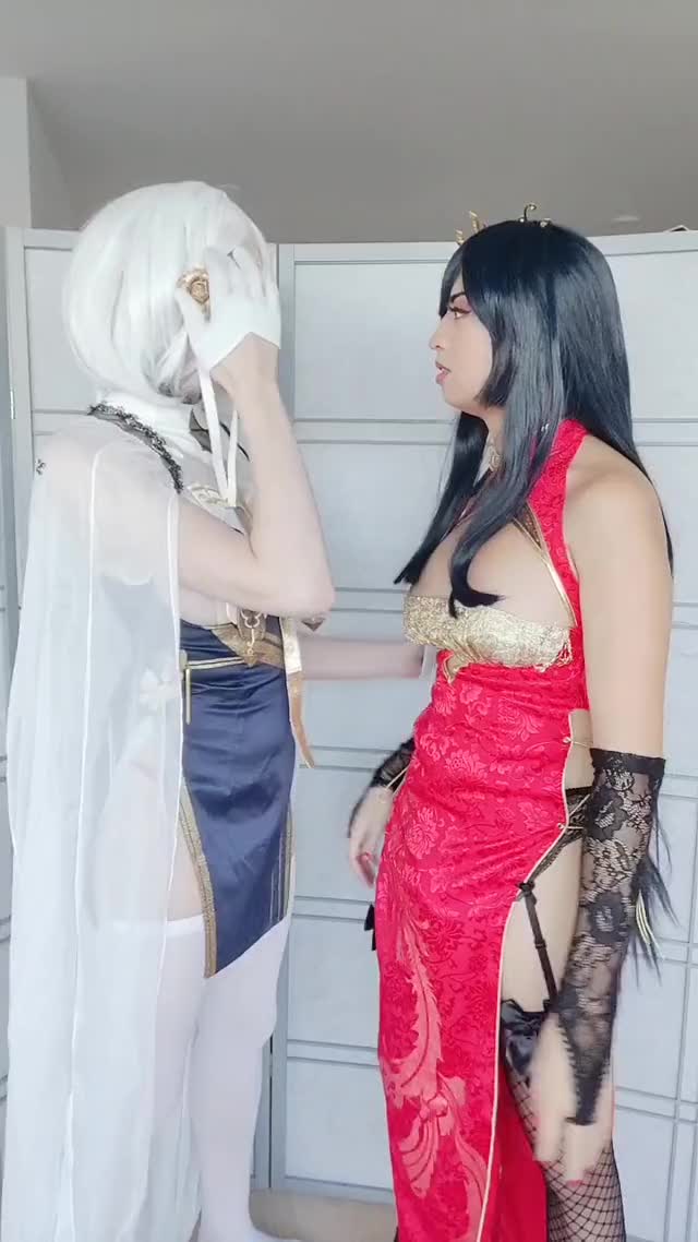 Intense Naval Battle (Azur Lane Taihou/Sirius cosplay surpriseitssteak)