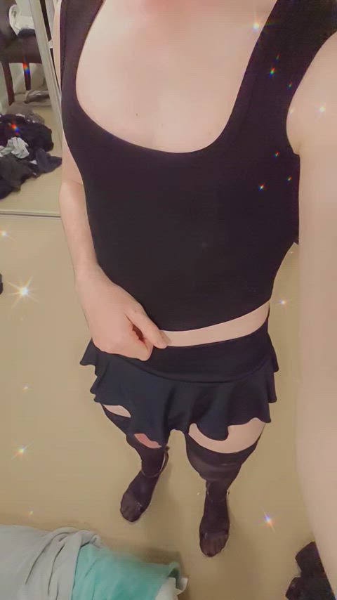 Caged, plugged and in a cute outfit. What more could I want