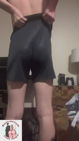 kinky male masturbation wedgie gif