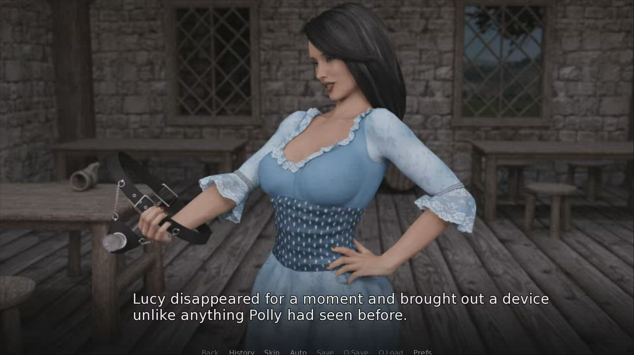 Polly and Lucy lesbian strap-on &amp; licking [Romancing the Kingdom]