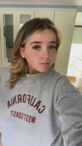 big tits blonde boobs cleavage dress teen tiktok tits bigger-than-you-thought gif