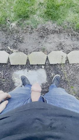 Taking a quick piss while walking the dog [m]