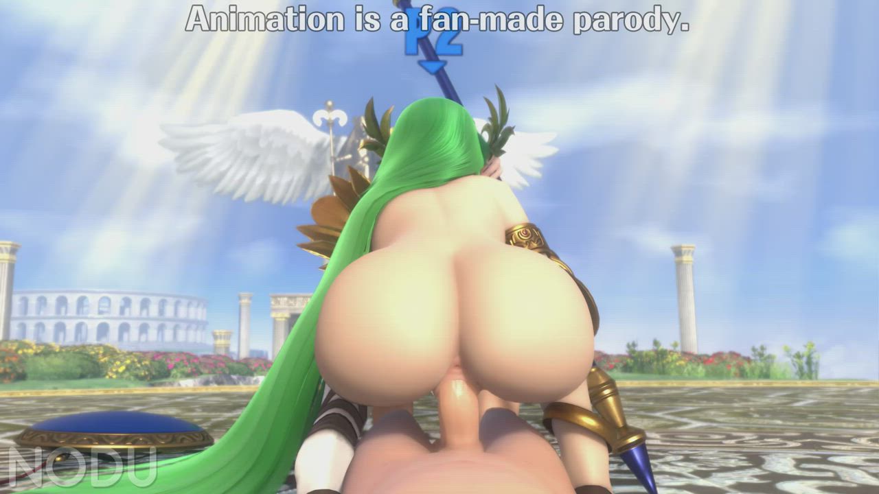 Palutena riding (nodu) [Kid Icarus]