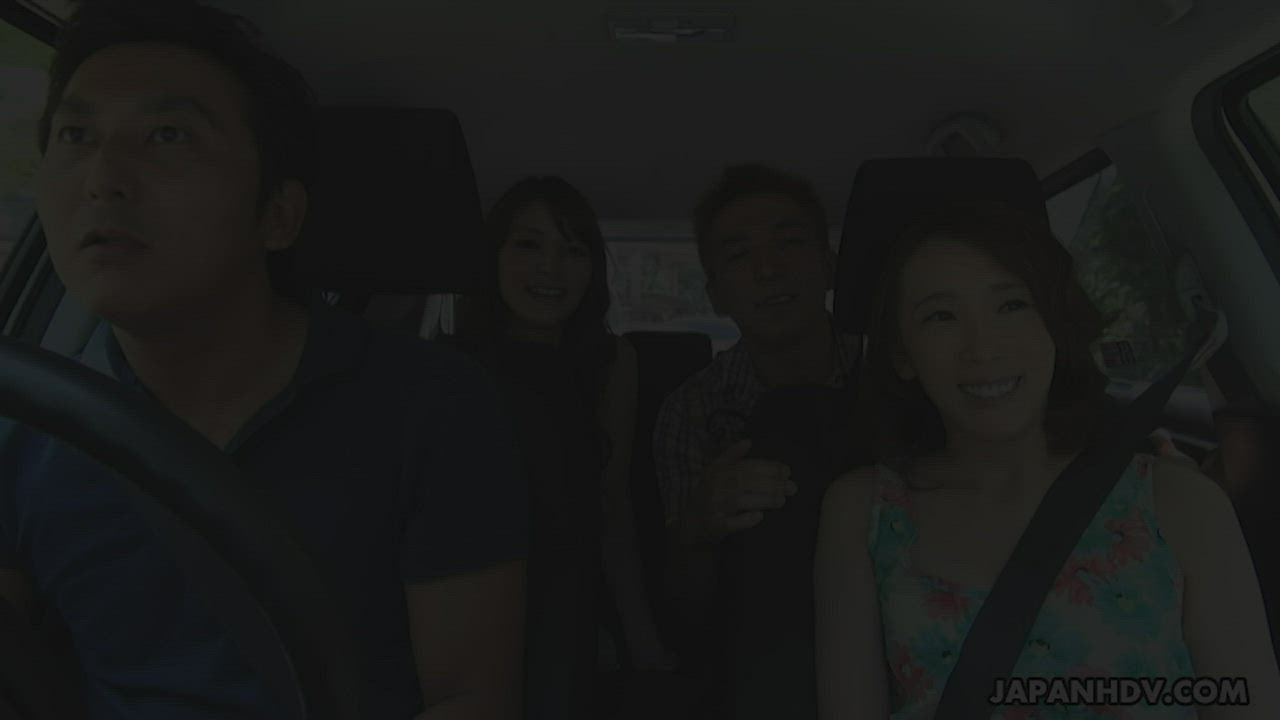 Sakura Aoi and Aya Kisaki go camping together with their horny