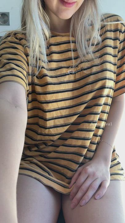 Natural Tits Nipple Piercing Nude gif