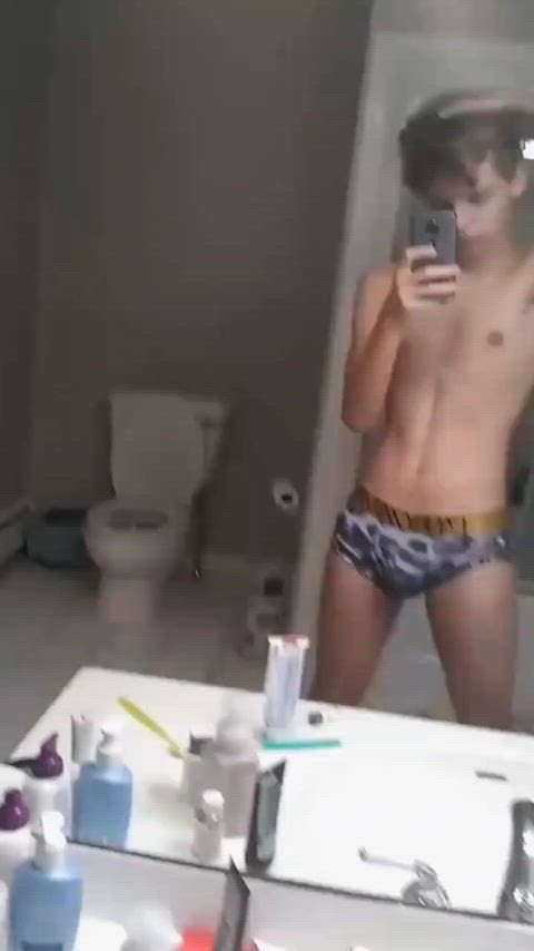 gay kinky sweetie slim twink underwear gif