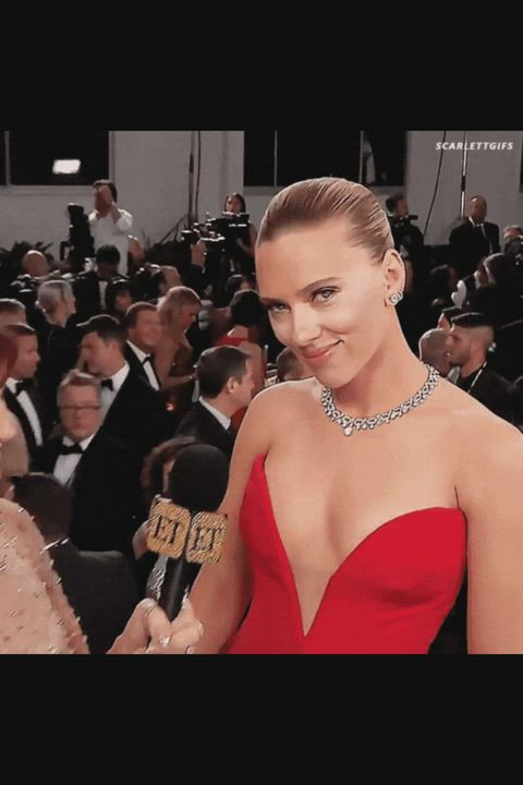 TS Scarlett Johansson wants to gape your asshole with her uncut cock...