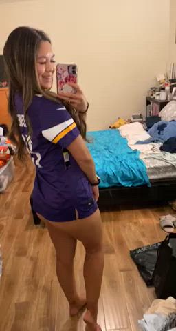 amateur asian cute homemade petite solo striptease tease teasing teen gif