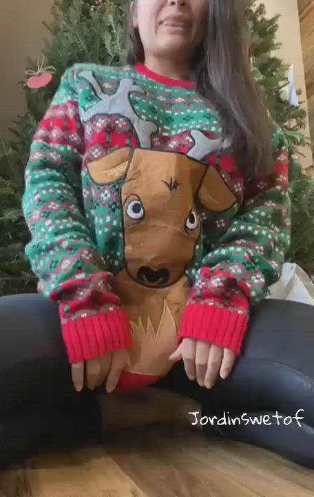 Rudolph isnt just hiding his red nose.