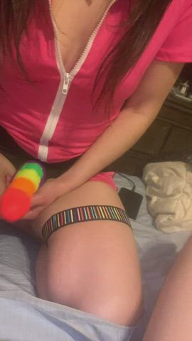 Bisexual Jerk Off Lesbian Pegging Strap On gif