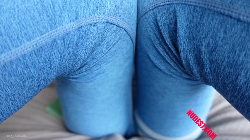 amateur squirt yoga pants gif