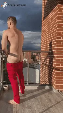 Big Dick Cock Jerk Off Public gif