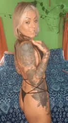 Blonde MILF Tattoo gif