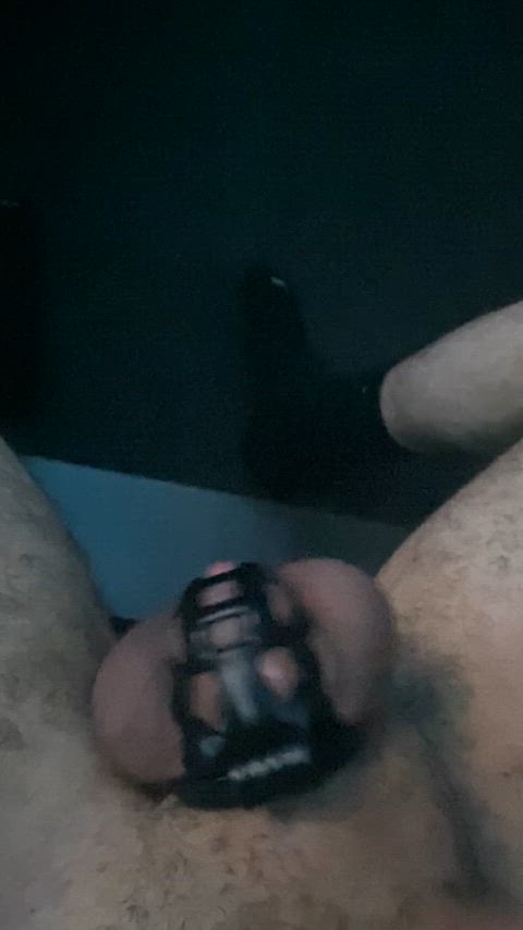 After 40 days locked I got a little carried away playing with my nipples… now there’s