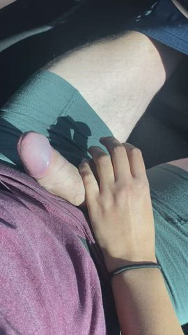 Car Sex Cock handjob